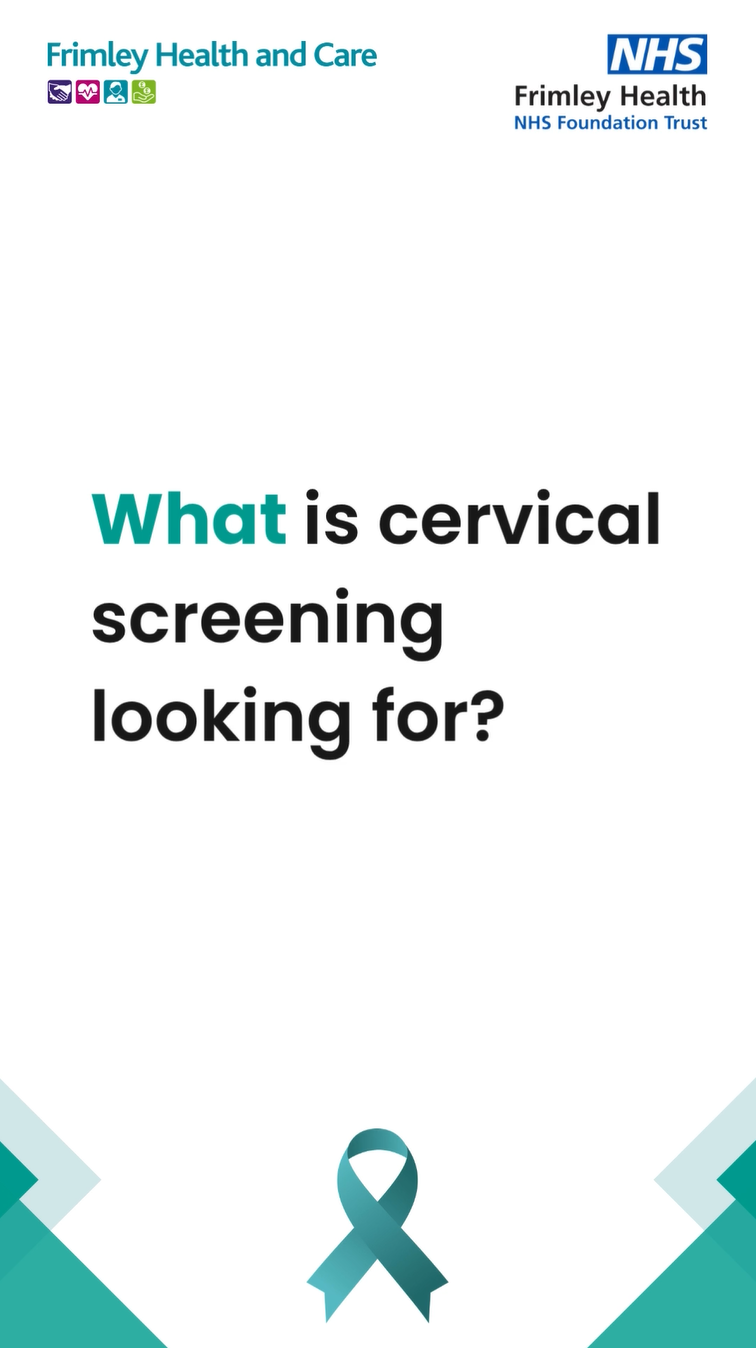 Social media reel 4 'What is cervical screening looking for?'